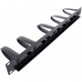 InLine® 19" cable management panel, 9 plastic brackets removable, RAL 9005, black