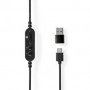 Casque PC | Tour d'oreille | Stereo | USB Type-A / USB Type-C™ | Rabattable Microphone | Noir