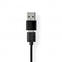 Casque PC | Tour d'oreille | Stereo | USB Type-A / USB Type-C™ | Rabattable Microphone | Noir