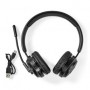 Casque PC | Supra Auriculaire | Stereo | Bluetooth | Rabattable Microphone | Noir