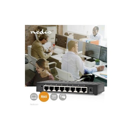 Commutateur de réseau | Vitesse filaire: Gigabit | Nombre de ports Ethernet: 8