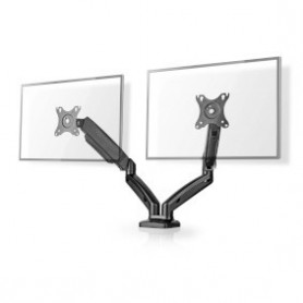 Support de Moniteur de bureau | Ressort à Gaz | 2 écran(s) | 15 - 32 " | 75x75 / 100x100 | Mouvement Intégral