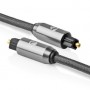 Câble audio optique | TosLink Male | TosLink Male | 5.00 m | Rond | Tressé | Gris Métal Gun | Sachet avec Fenetre