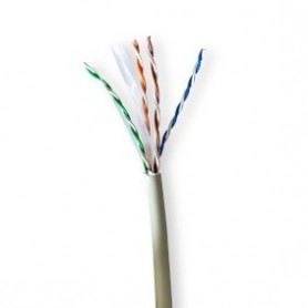 Réseau Câble Rouleau | CAT6 | Souple | U/UTP | Cuivre nu | 100.0 m | Intérieur | Rond | LSZH | Gris | Boîte