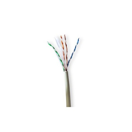 Réseau Câble Rouleau | CAT6 | Souple | U/UTP | Cuivre nu | 100.0 m | Intérieur | Rond | LSZH | Gris | Boîte