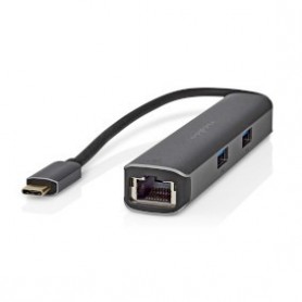 Adaptateur Multi-Ports USB | USB 3.2 Gen 1 | USB-C™ Mâle | HDMI™ Femelle / RJ45 Femelle / 3x USB-A Femelle | 5 Gbps | 0.20 m | R