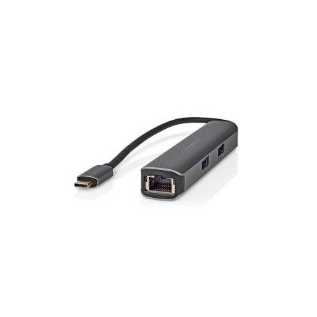 Adaptateur Multi-Ports USB | USB 3.2 Gen 1 | USB-C™ Mâle | HDMI™ Femelle / RJ45 Femelle / 3x USB-A Femelle | 5 Gbps | 0.20 m | R