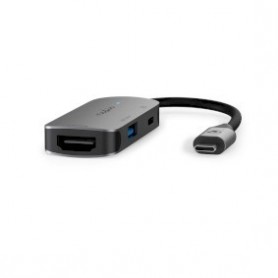 Adaptateur Multi-Ports USB | USB 3.2 Gen 1 | USB-C™ Mâle | Sortie HDMI ™ / USB-A Femelle / USB-C™ Femelle | 0.10 m | Rond | Plaq