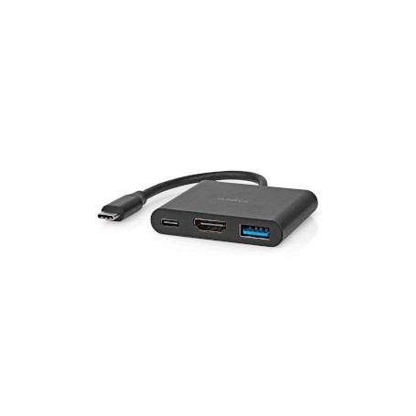 Adaptateur Multi-Ports USB | USB 3.2 Gen 1 | USB-C™ Mâle | Sortie HDMI ™ / USB-A Femelle / USB-C™ Femelle | 5 Gbps | 0.10 m | Ro