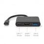 Adaptateur Multi-Ports USB | USB 3.2 Gen 1 | USB-C™ Mâle | Sortie HDMI ™ / USB-A Femelle / USB-C™ Femelle | 5 Gbps | 0.10 m | Ro