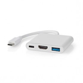 Adaptateur Multi-Ports USB | USB 3.2 Gen 1 | USB-C™ Mâle | Sortie HDMI ™ / USB-A Femelle / USB-C™ Femelle | 5 Gbps | 0.10 m | Ro