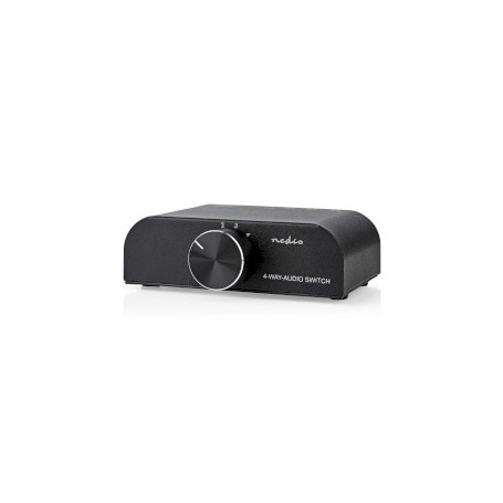 Commutateur audio analogique | 4-Port port(s) | Entrée de connexions: 1 entrée audio 3,5 mm / 3x (2x RCA Femelle) | Sortie de co