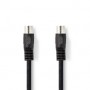 Câble audio DIN | DIN 5-Pin Mâle | DIN 5-Pin Mâle | Plaqué nickel | 3.00 m | Rond | PVC | Noir | Label