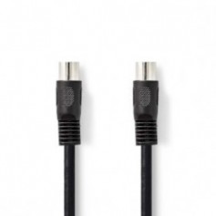 Câble audio DIN | DIN 5-Pin Mâle | DIN 5-Pin Mâle | Plaqué nickel | 3.00 m | Rond | PVC | Noir | Label