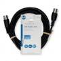 Câble audio DIN | DIN 5-Pin Mâle | DIN 5-Pin Mâle | Plaqué nickel | 3.00 m | Rond | PVC | Noir | Label
