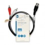 Câble audio DIN | DIN 5-Pin Mâle | 2x RCA Male | Plaqué nickel | 1.00 m | Rond | PVC | Noir | Label