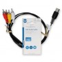Câble audio DIN | DIN 5-Pin Mâle | 4x RCA Mâle | Plaqué nickel | 1.00 m | Rond | PVC | Noir | Label