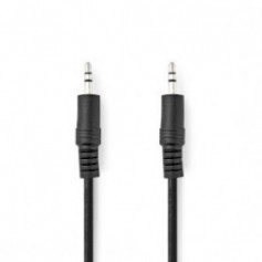 Câble audio stéréo | 3.5 mm Mâle | 3.5 mm Mâle | Plaqué nickel | 0.50 m | Rond | Noir | Label