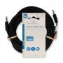 Câble audio stéréo | 3.5 mm Mâle | 3.5 mm Mâle | Plaqué nickel | 10.0 m | Rond | Noir | Label