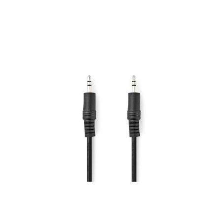 Câble audio stéréo | 3.5 mm Mâle | 3.5 mm Mâle | Plaqué nickel | 2.00 m | Rond | Noir | Label