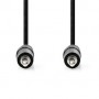Câble audio stéréo | 3.5 mm Mâle | 3.5 mm Mâle | Plaqué nickel | 2.00 m | Rond | Noir | Label