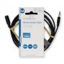Câble audio stéréo | 3.5 mm Mâle | 3.5 mm Femelle | Plaqué nickel | 2.00 m | Rond | Noir | Label