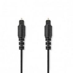 Câble audio optique | TosLink Male | TosLink Male | 3.00 m | Rond | PVC | Noir | Label