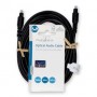 Câble audio optique | TosLink Male | TosLink Male | 5.00 m | Rond | PVC | Noir | Label