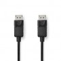 Câble Display Port | DisplayPort Mâle | DisplayPort Mâle | 4K@60Hz | Plaqué nickel | 3.00 m | Rond | PVC | Noir | Label
