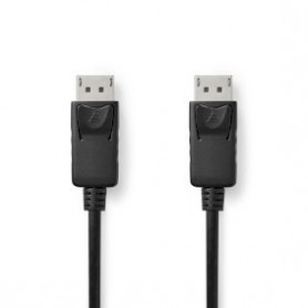 Câble Display Port | DisplayPort Mâle | DisplayPort Mâle | 4K@60Hz | Plaqué nickel | 3.00 m | Rond | PVC | Noir | Label