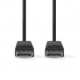 Câble Display Port | DisplayPort Mâle | DisplayPort Mâle | 4K@60Hz | Plaqué nickel | 3.00 m | Rond | PVC | Noir | Label