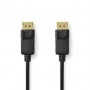 Câble Display Port | DisplayPort Mâle | DisplayPort Mâle | 8K@60Hz | Plaqué nickel | 2.00 m | Rond | PVC | Noir | Label