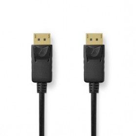 Câble Display Port | DisplayPort Mâle | DisplayPort Mâle | 8K@60Hz | Plaqué nickel | 2.00 m | Rond | PVC | Noir | Label
