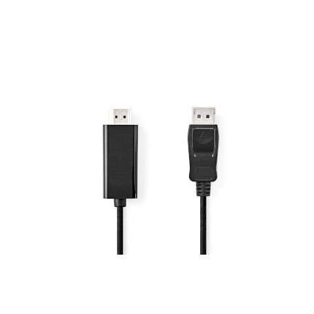 Câble Display Port | DisplayPort Mâle | HDMI™ Connecteur | 1080p | Plaqué nickel | 1.00 m | Rond | PVC | Noir | Label