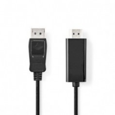 Câble Display Port | DisplayPort Mâle | HDMI™ Connecteur | 1080p | Plaqué nickel | 3.00 m | Rond | PVC | Noir | Label