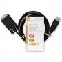 Câble VGA | DisplayPort Mâle | VGA Mâle | Plaqué nickel | Résolution maximale: 1080p | 2.00 m | Rond | PVC | Noir | Label
