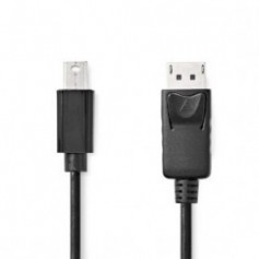Mini câble Display Port | DisplayPort 1.2 | Mini DisplayPort mâle | DisplayPort Mâle | 21.6 Gbps | Plaqué nickel | 1.00 m | Rond