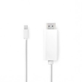 Mini câble Display Port | DisplayPort 1.2 | Mini DisplayPort mâle | HDMI™ Connecteur | 21.6 Gbps | Plaqué nickel | 2.00 m | Rond