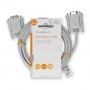 Câble Null Modem | D-SUB 9 broches femelle | D-SUB 9 broches femelle | Plaqué nickel | 2.00 m | Rond | PVC | Ivoire | Label