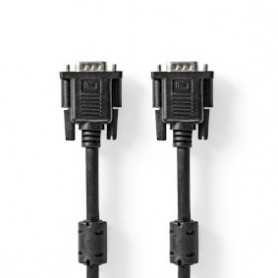 Câble VGA | VGA Mâle | VGA Mâle | Plaqué nickel | Résolution maximale: 1280x768 | 3.00 m | Rond | ABS | Noir | Label