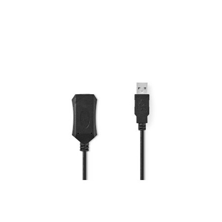 Câble USB actif | USB 2.0 | USB-A Mâle | USB-A Femelle | 480 Mbps | 20.0 m | Rond | Plaqué nickel | PVC | Cuivre | Label