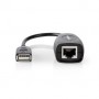 Câble USB actif | USB 1.1 | USB-A Mâle | RJ45 Femelle | 12 Mbps | 0.20 m | Rond | Plaqué nickel | PVC | Cuivre | Boîte