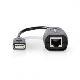 Câble USB actif | USB 1.1 | USB-A Mâle | RJ45 Femelle | 12 Mbps | 0.20 m | Rond | Plaqué nickel | PVC | Cuivre | Boîte