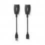 Câble USB actif | USB 1.1 | USB-A Mâle | RJ45 Femelle | 12 Mbps | 0.20 m | Rond | Plaqué nickel | PVC | Cuivre | Boîte