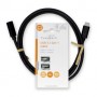Câble USB | USB 3.2 Gen 1 | USB-C™ Mâle | USB-C™ Femelle | 60 W | 4K@60Hz | 5 Gbps | Plaqué nickel | 1.00 m | Rond | PVC | Noir 