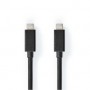 Câble USB | USB 3.2 Gen 2x2 | USB-C™ Mâle | USB-C™ Mâle | 100 W | 4K@60Hz | 20 Gbps | Plaqué nickel | 2.00 m | Rond | PVC | Noir