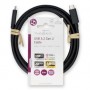 Câble USB | USB 3.2 Gen 2x2 | USB-C™ Mâle | USB-C™ Mâle | 100 W | 4K@60Hz | 20 Gbps | Plaqué nickel | 2.00 m | Rond | PVC | Noir