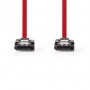 Câble SATA | 1.5 Gbps | SATA 7-Pin Femelle | SATA 7-Pin Femelle | Plaqué nickel | 0.50 m | Plat | PVC | Rouge | Boîte