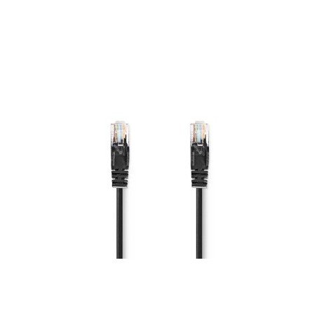 Câble CAT 5e | U/UTP | RJ45 Male | RJ45 Male | 1.00 m | Rond | PVC | Noir | Label
