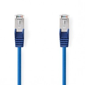 Câble CAT 5e | SF/UTP | RJ45 Male | RJ45 Male | 2.00 m | Rond | PVC | Bleu | Label